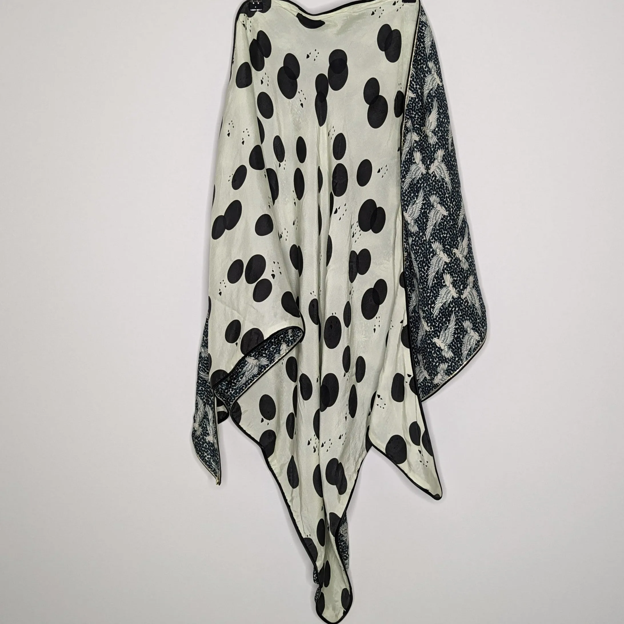 Pom Amsterdam x Katja Reversible Double Print Asymmetric Scarf