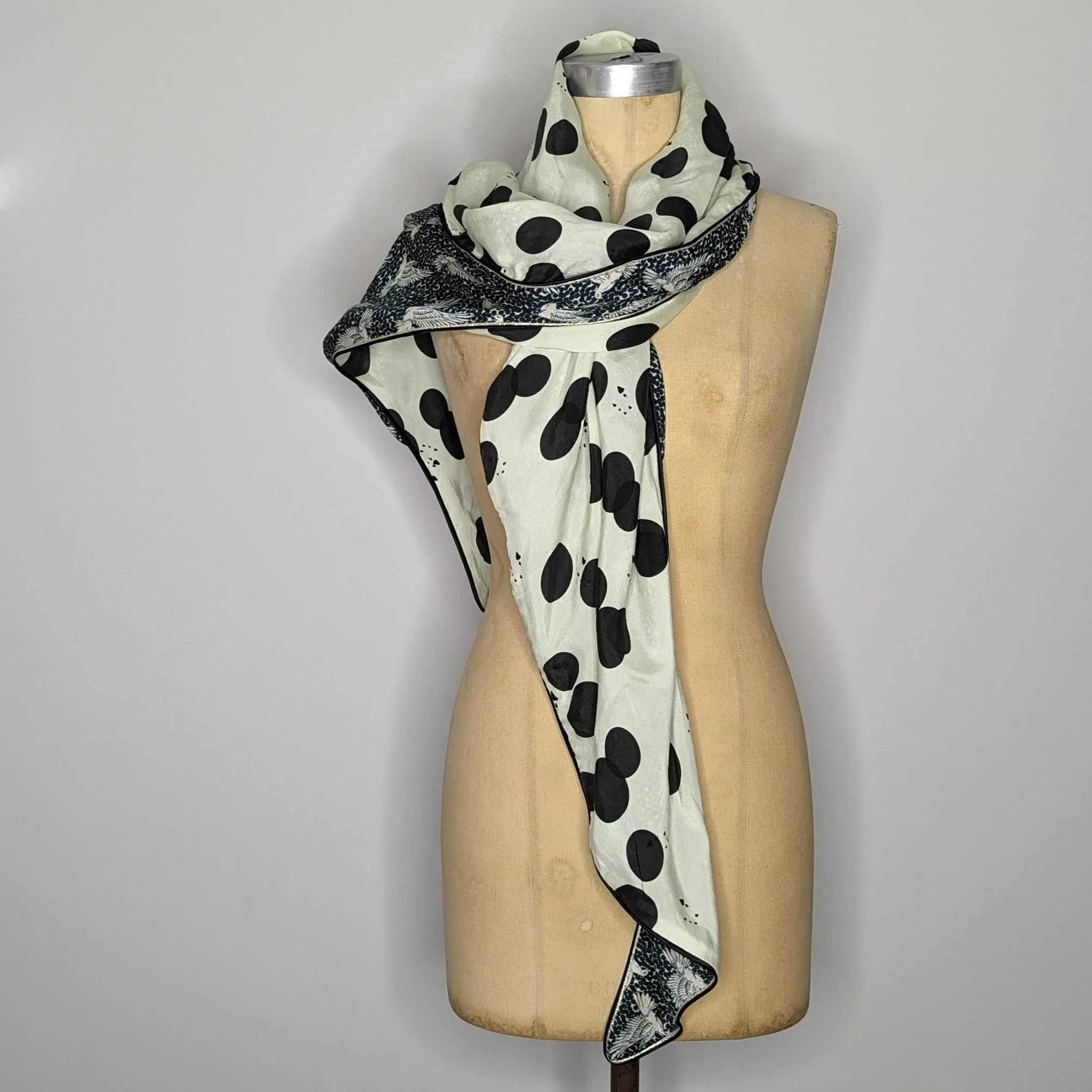 Pom Amsterdam x Katja Reversible Double Print Asymmetric Scarf