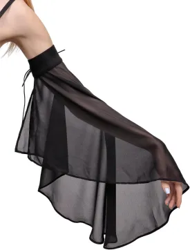 PROCOS Women's Victorian Long Tulle Gloves Gothic Black Lace Chiffon Detachable Sleeves Vampire Witch Cosplay Costume