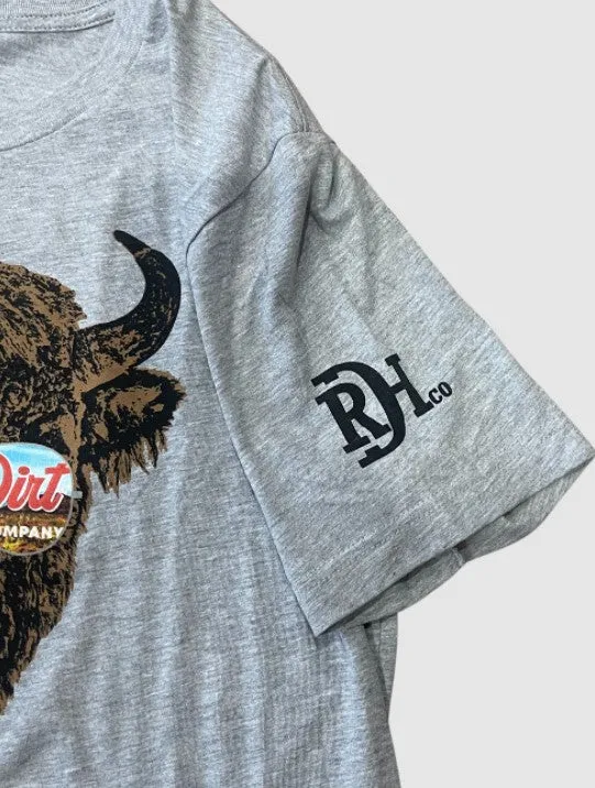 RDHCT42 Red Dirt Aviator Bison Heather Grey Short Sleeve T-Shirt