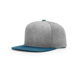 Richardson Heather Grey/Lions Blue Street Combination 6 Panel Wool Snapback Cap