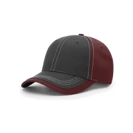 Richardson Maroon Sideline Charcoal Front with Contrasting Stitching Cap Richardson Maroon Sideline Charcoal Front with Contrasting Stitching Cap