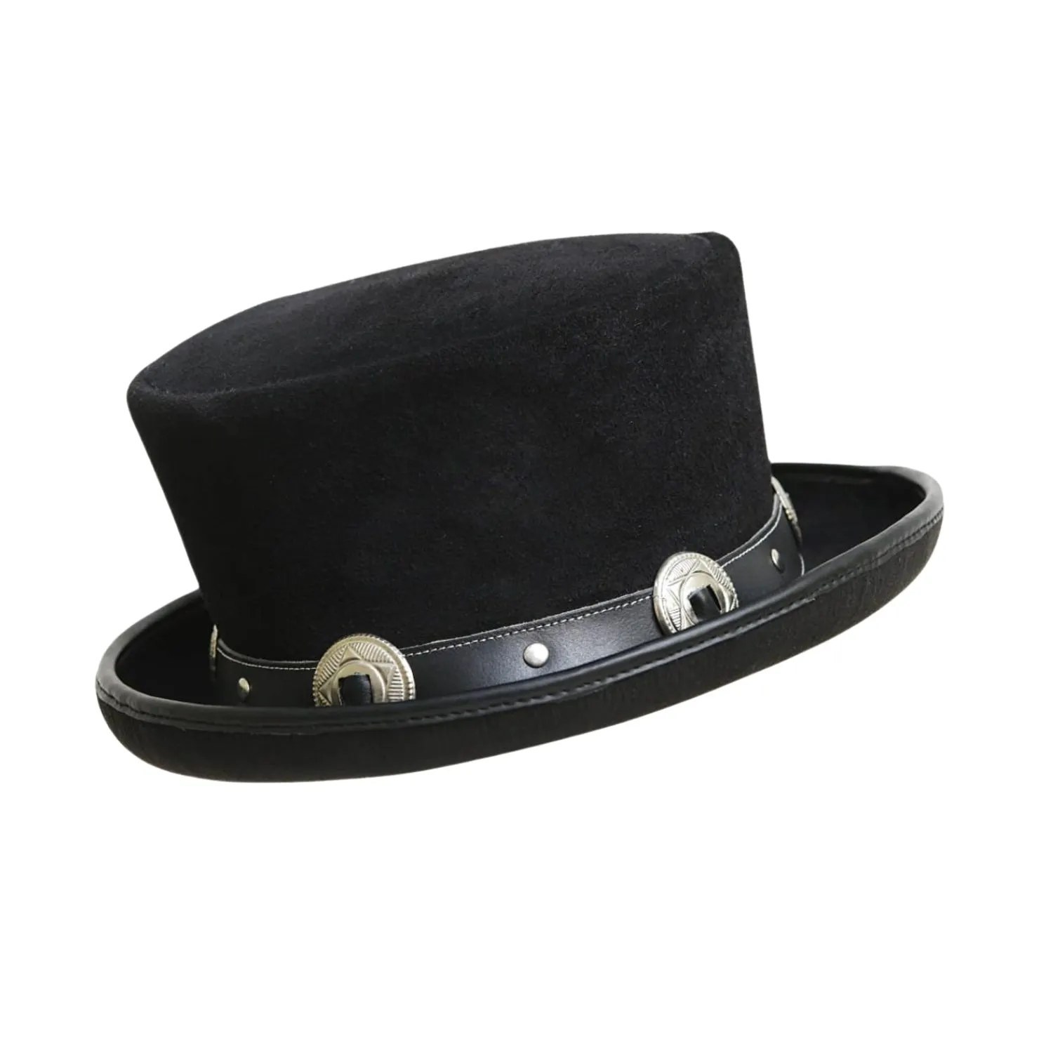 Rocker Suede Leather Top Hat