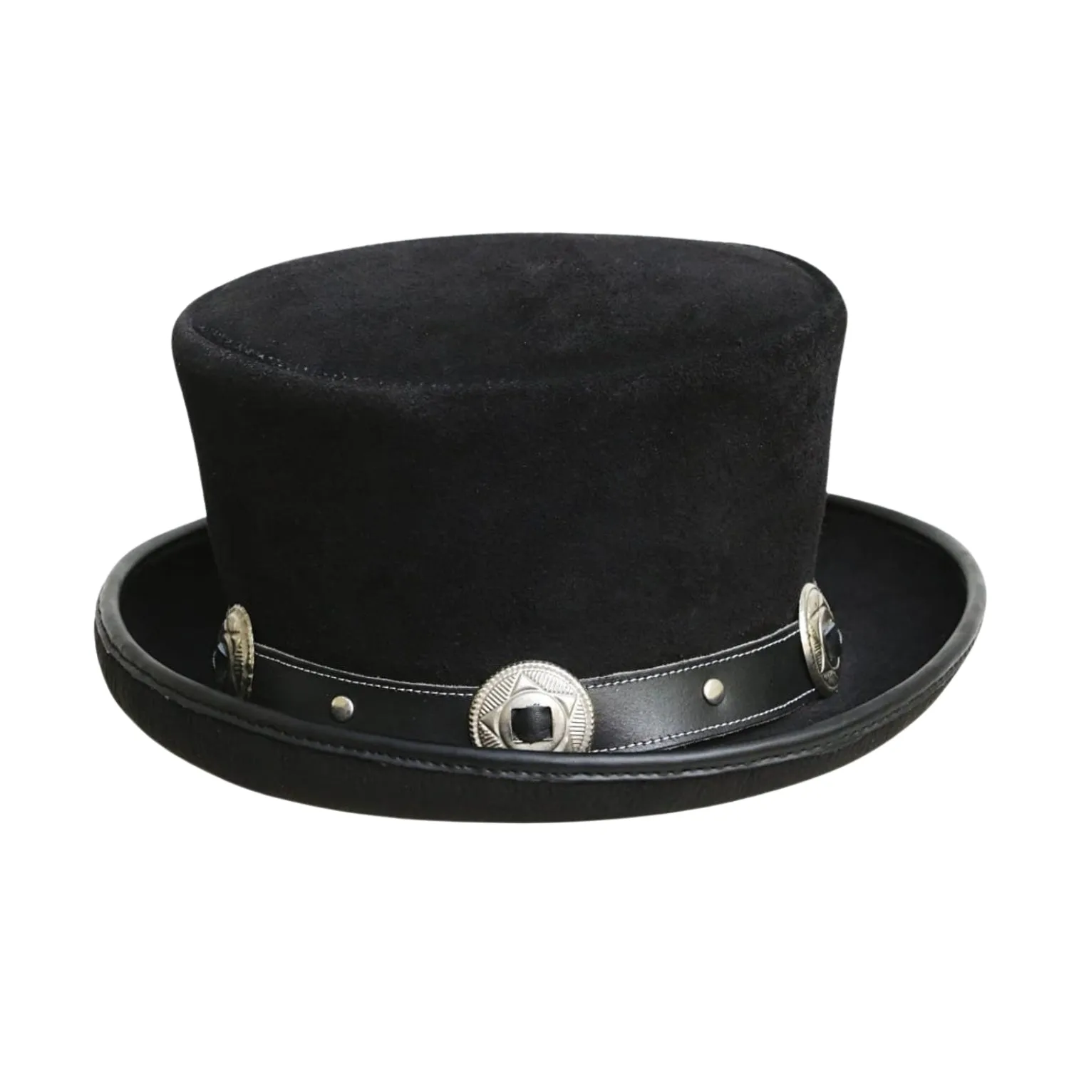 Rocker Suede Leather Top Hat