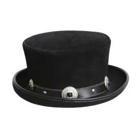 Rocker Suede Leather Top Hat