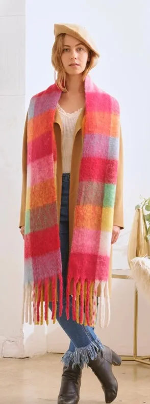 Soft Mauves and Pink Long Oversized Scarf!