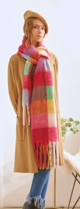 Soft Mauves and Pink Long Oversized Scarf!