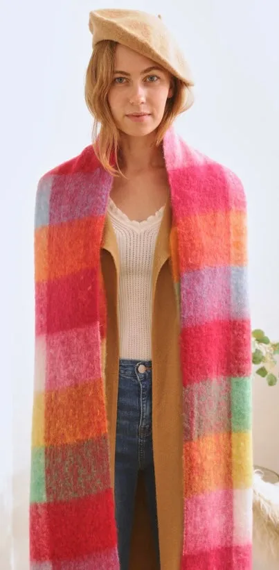 Soft Mauves and Pink Long Oversized Scarf!
