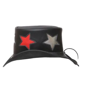 Stars Style Leather Top Hat