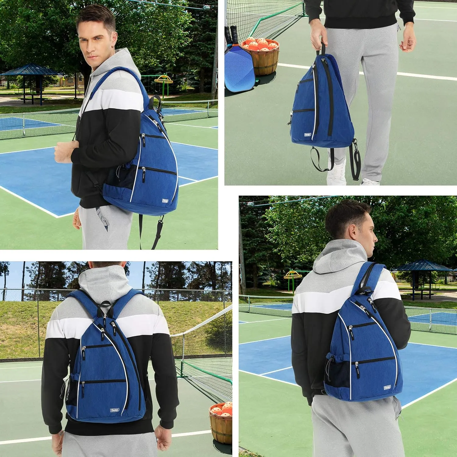 Sucipi Women's Reversible Pickleball Paddle Bag with Rackets Compartment