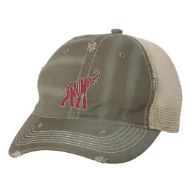 TRUMP Republican Elephant Distressed Trucker Hat, Patriotic Election Political Cap