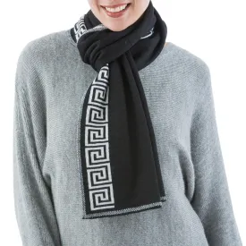 Unique Alpaca Wool Patterned Scarf - Peruvian Nocturne | NOVICA