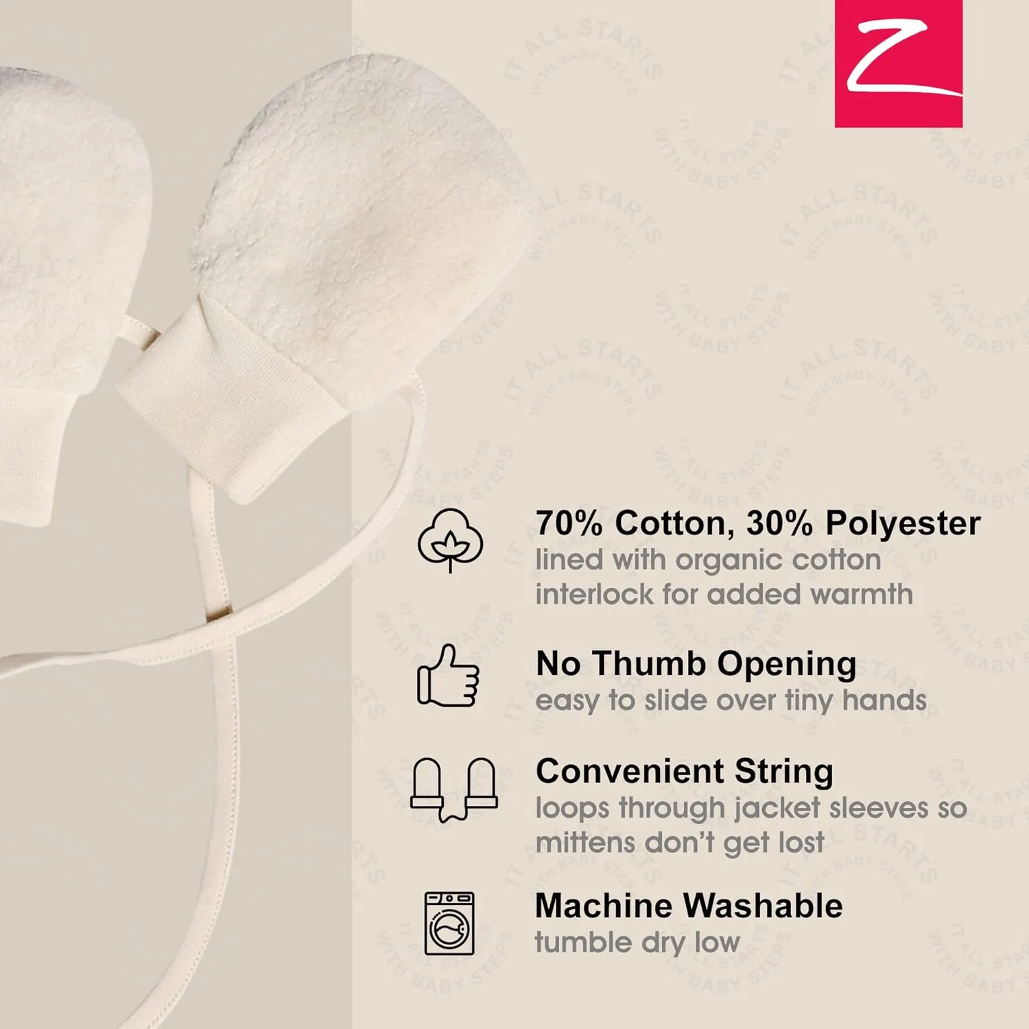 Zutano Baby Boys' Fleece Mittens